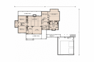 Floor Plan - Main Floor for Country House Plan #140-104 - 4 bed, 3.5 bath