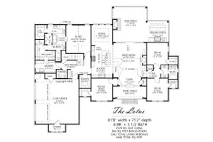 Floor Plan - Main Floor for Farmhouse House Plan #1074-84 - 4 bed, 3.5 bath