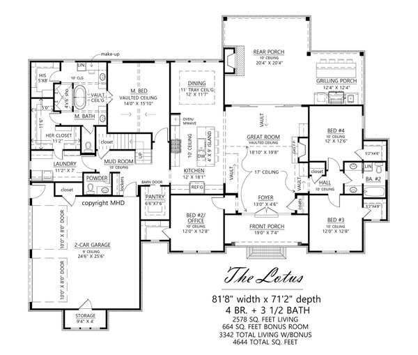 House Blueprint - Farmhouse Floor Plan - Main Floor Plan #1074-84
