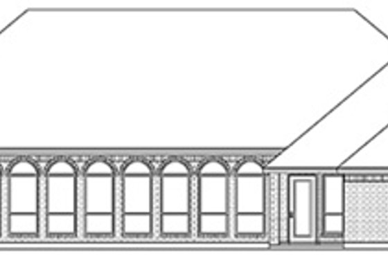 Exterior - Rear Elevation for European House Plan #84-252 - 5 bed, 3 bath