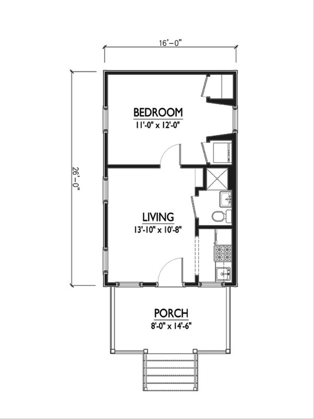 Cottage Style House Plan 1 Beds 1 Baths 416 Sq Ft Plan 514 2 Houseplans Com Cottage Style House Plan 1 Beds 1 Baths 416 Sq Ft Plan 514 2 Houseplans Com