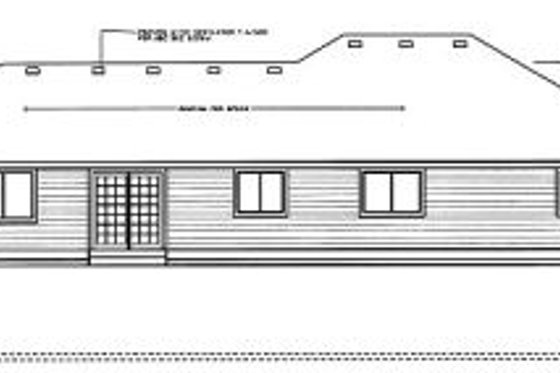 Exterior - Rear Elevation for Traditional House Plan #91-101 - 3 bed, 2 bath