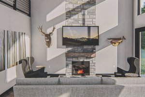 Interior - Family Room for Barndominium House Plan #455-260 - 3 bed, 2.5 bath