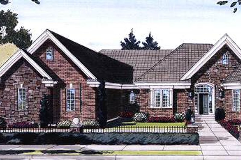 Home Plan - European Exterior - Front Elevation Plan #46-403