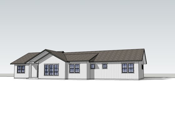 Exterior - Front Elevation 7 for Ranch House Plan #1105-9 - 3 bed, 2.5 bath