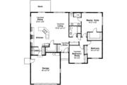 Traditional Style House Plan - 3 Beds 2 Baths 1562 Sq/Ft Plan #124-291 