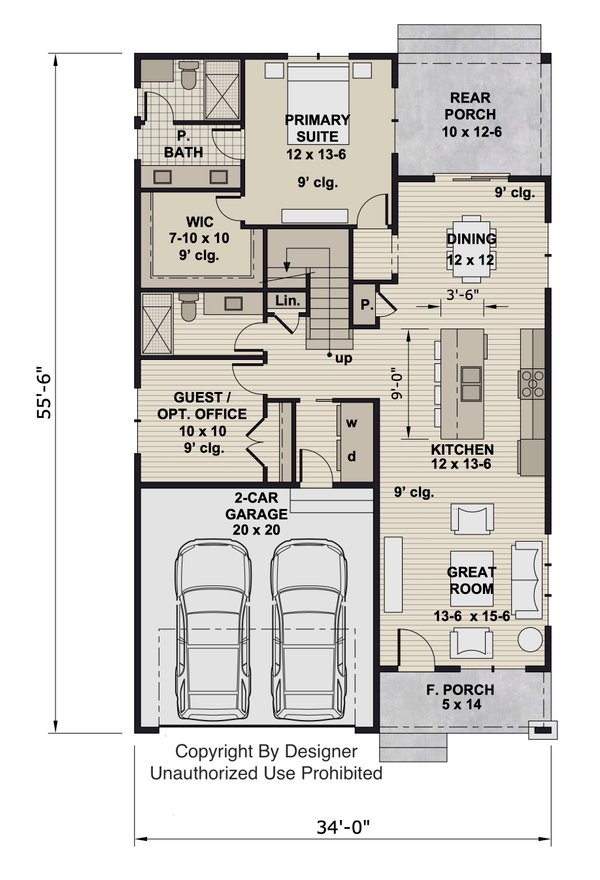 Architectural House Design - Floor Plan - Main Floor for Traditional House Plan #51-1550 - 4 bed, 3 bath