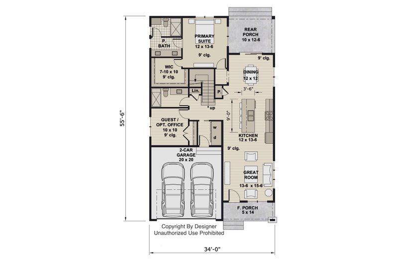 Architectural House Design - Floor Plan - Main Floor for Traditional House Plan #51-1550 - 4 bed, 3 bath