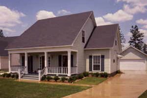 Cottage Exterior - Front Elevation Plan #37-119