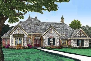 Architectural House Design - European Exterior - Front Elevation Plan #310-968