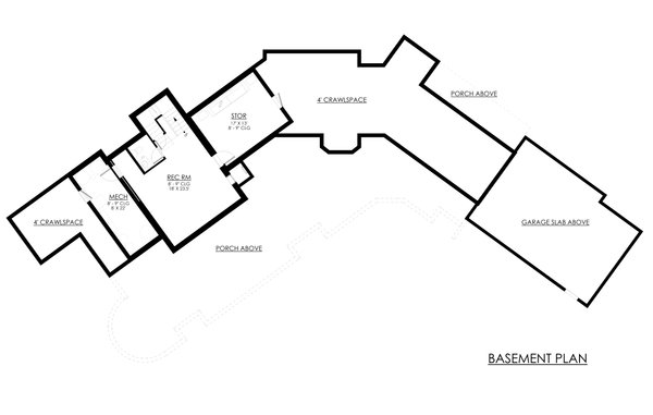 Farmhouse Floor Plan - Lower Floor Plan #1042-22