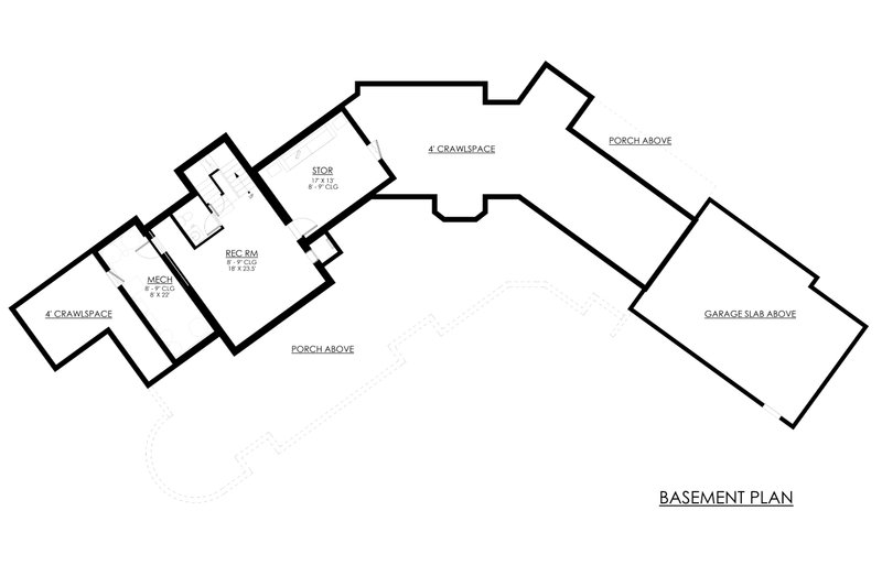 House Blueprint - Floor Plan - Lower Floor for Farmhouse House Plan #1042-22 - 5 bed, 5 bath