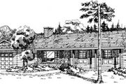 Ranch Style House Plan - 3 Beds 2 Baths 1377 Sq/Ft Plan #47-519 Exterior 