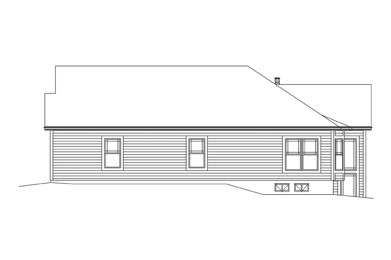 Home Plan - Exterior - Other Elevation 1 for Ranch House Plan #57-615 - 3 bed, 2 bath