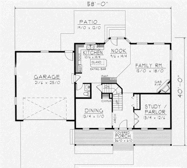Country Floor Plan - Main Floor Plan #112-128
