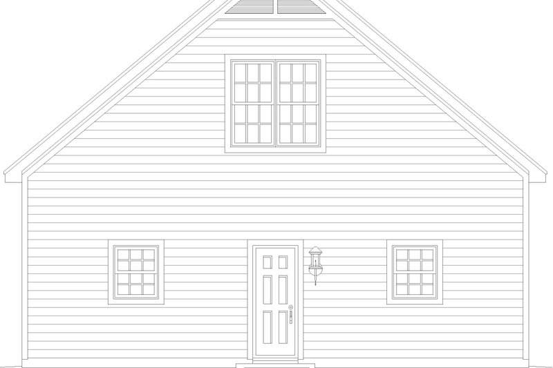 Dream House Plan - Exterior - Rear Elevation 1 for Colonial House Plan #932-991, 0 bath