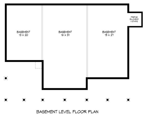 Architectural House Design - Southern Floor Plan - Lower Floor Plan #932-890