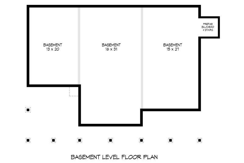 Architectural House Design - Floor Plan - Lower Floor for Southern House Plan #932-890 - 2 bed, 2 bath