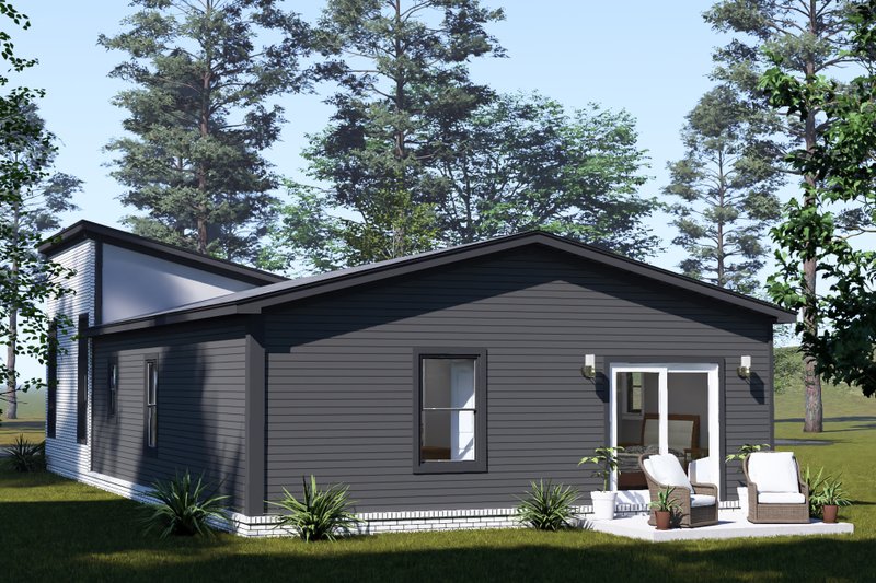 Home Plan - Exterior - Rear Elevation for Modern House Plan #513-2495 - 3 bed, 2 bath