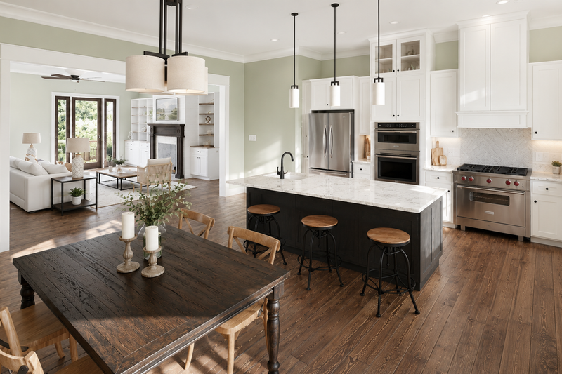 Architectural House Design - Interior - Kitchen for Farmhouse House Plan #44-317 - 7 bed, 3 bath