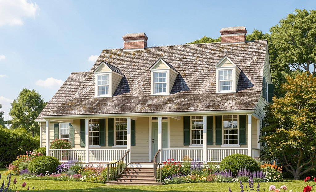 Exterior - Front Elevation 2 for Country House Plan #137-125 - 3 bed, 3 bath