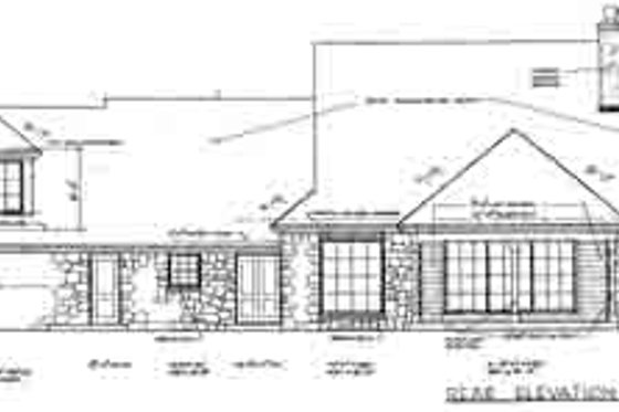 Exterior - Rear Elevation for Country House Plan #310-240 - 3 bed, 2.5 bath