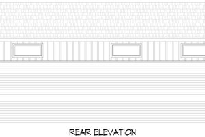 Exterior - Rear Elevation for Farmhouse House Plan #932-1060 - 3 bed, 1 bath