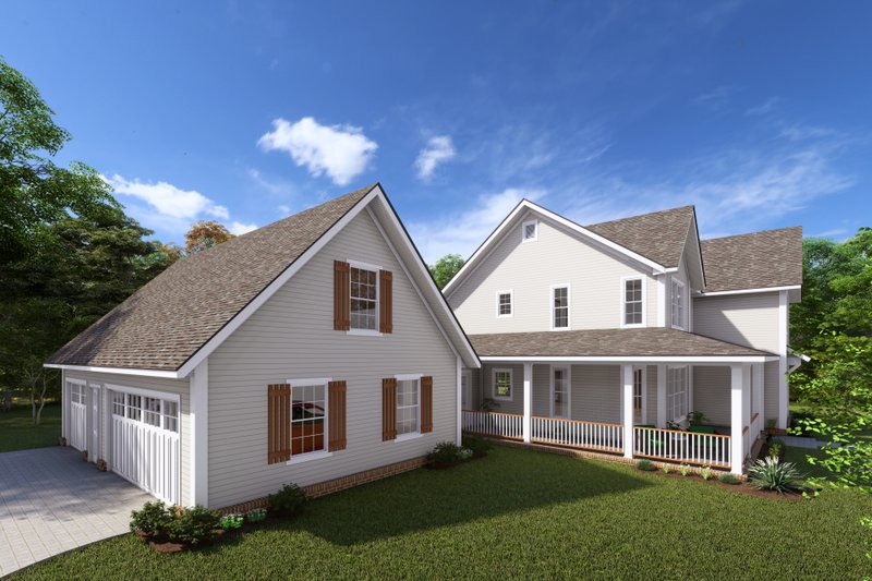 House Blueprint - Exterior - Other Elevation 2 for Farmhouse House Plan #513-2221 - 3 bed, 3.5 bath
