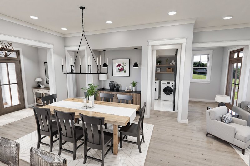 House Blueprint - Interior - Dining Room 1 for Farmhouse House Plan #51-1268 - 3 bed, 3.5 bath