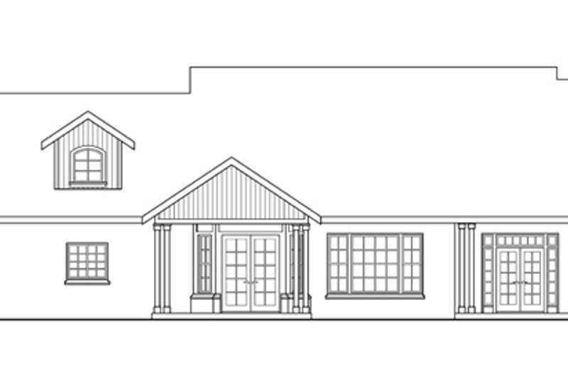 Home Plan - Exterior - Rear Elevation for Craftsman House Plan #124-423 - 3 bed, 2.5 bath