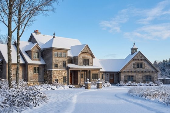 Exterior - Front Elevation 3 for Traditional House Plan #928-72 - 5 bed, 4.5 bath