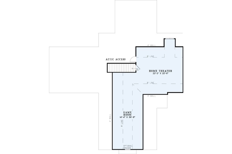 Dream House Plan - Floor Plan - Upper Floor for Ranch House Plan #17-1166 - 4 bed, 3.5 bath