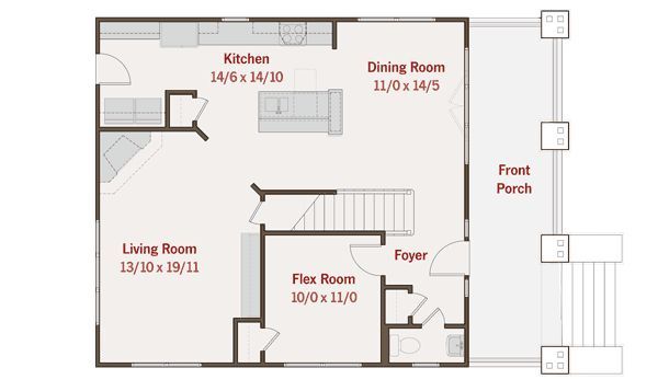 Craftsman Floor Plan - Main Floor Plan #461-32