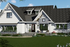 Exterior - Front Elevation 4 for Farmhouse House Plan #51-1142 - 3 bed, 2.5 bath