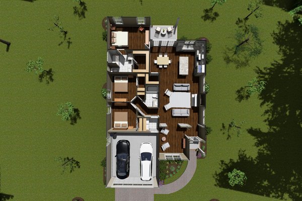 Modern Floor Plan - Main Floor Plan #513-2203