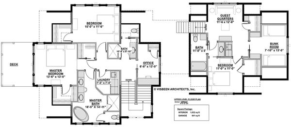 Architectural House Design - Country Floor Plan - Upper Floor Plan #928-297