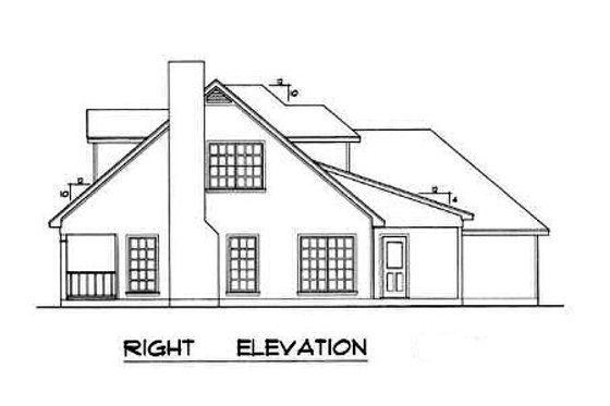 Exterior - Other Elevation 1 for Farmhouse House Plan #40-163 - 3 bed, 2 bath