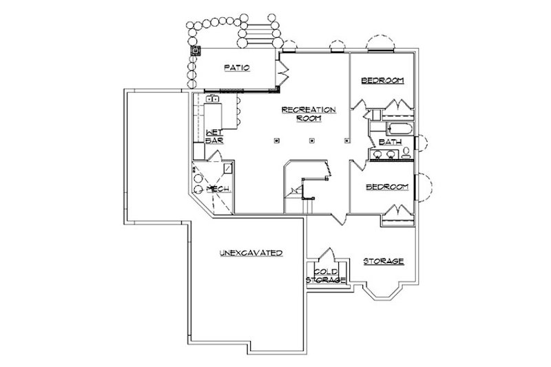 Dream House Plan - Floor Plan - Lower Floor for European House Plan #5-391 - 6 bed, 4.5 bath