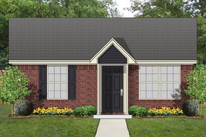 Cottage Exterior - Front Elevation Plan #84-535