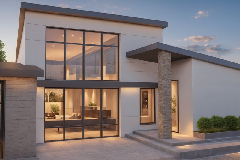Contemporary Style House Plan - 3 Beds 4 Baths 2381 Sq/Ft Plan #542-18