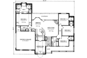 Colonial Style House Plan - 4 Beds 2 Baths 2018 Sq/Ft Plan #42-299 