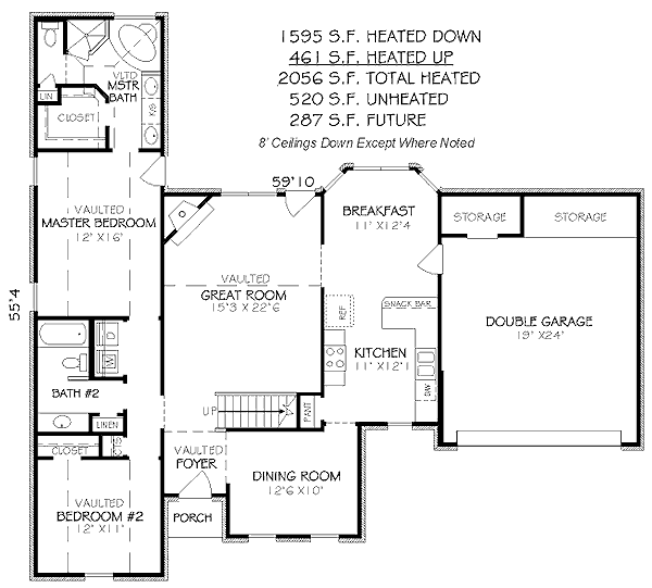 Traditional Floor Plan - Main Floor Plan #424-64