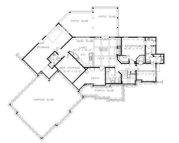 Craftsman Floor Plan - Other Floor Plan #54-438