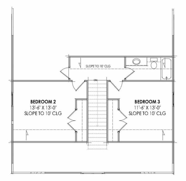 Home Plan - Floor Plan - Upper Floor for Farmhouse House Plan #1096-183 - 3 bed, 2.5 bath