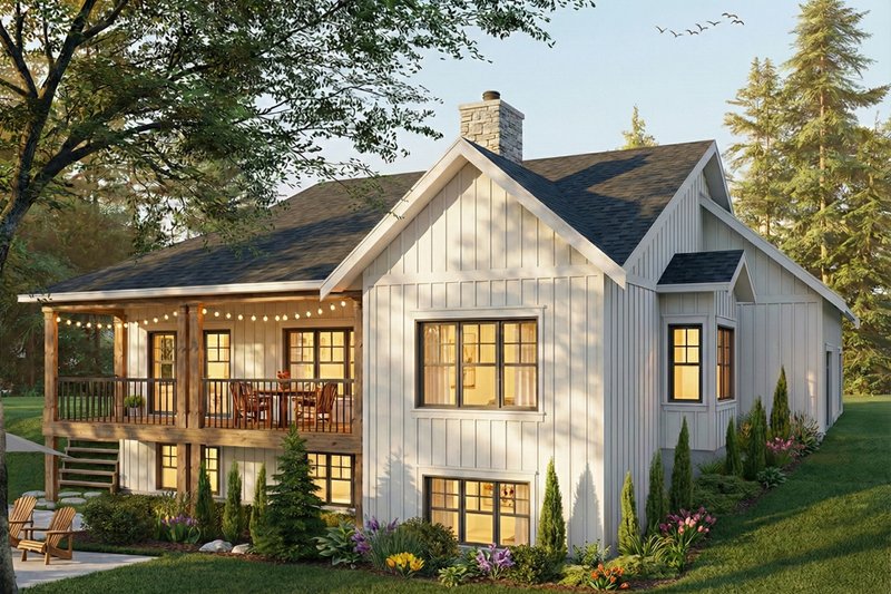 House Design - Exterior - Rear Elevation for Traditional House Plan #23-2534 - 4 bed, 3.5 bath