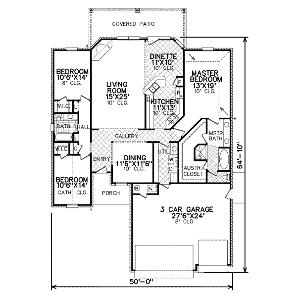 Traditional Floor Plan - Main Floor Plan #65-367
