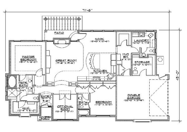 House Plan Design - Traditional Floor Plan - Main Floor Plan #5-274