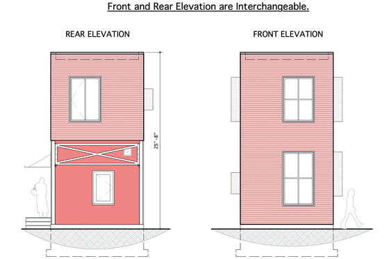 Rear/Front Elevation