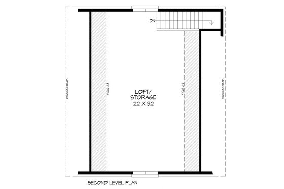 Floor Plan - Upper Floor for Country House Plan #932-271, 0 bath
