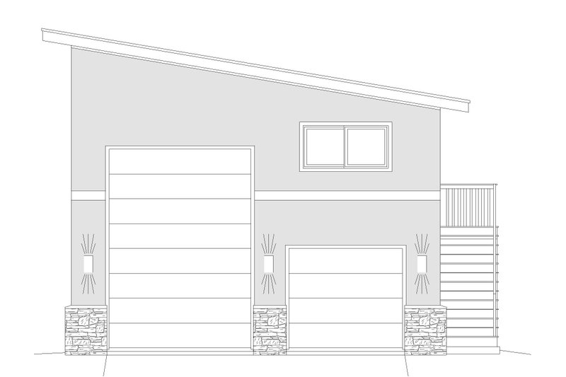 House Plan Design - Exterior - Front Elevation 3 for Contemporary House Plan #932-70, 0 bath